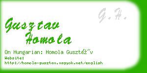 gusztav homola business card